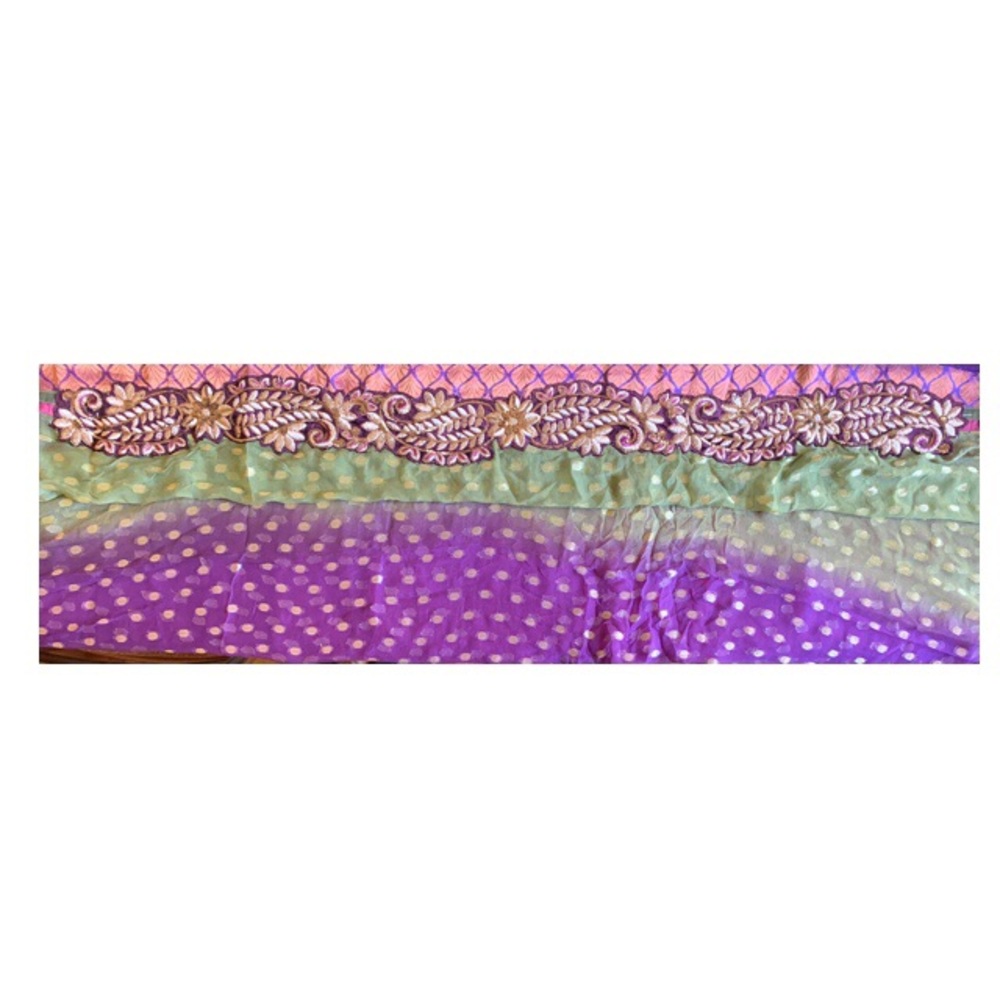 2-Pc Unique Designer Sari (Skirt + Duppatta) - Picture 7 of 8